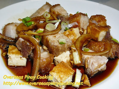 Crispy Tokwa’t Baboy, Crspy Fried Pork with Tofu