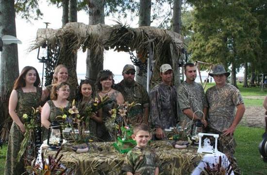 Every bride 39s dreama CAMO WEDDING interestingly only 3 guests could 