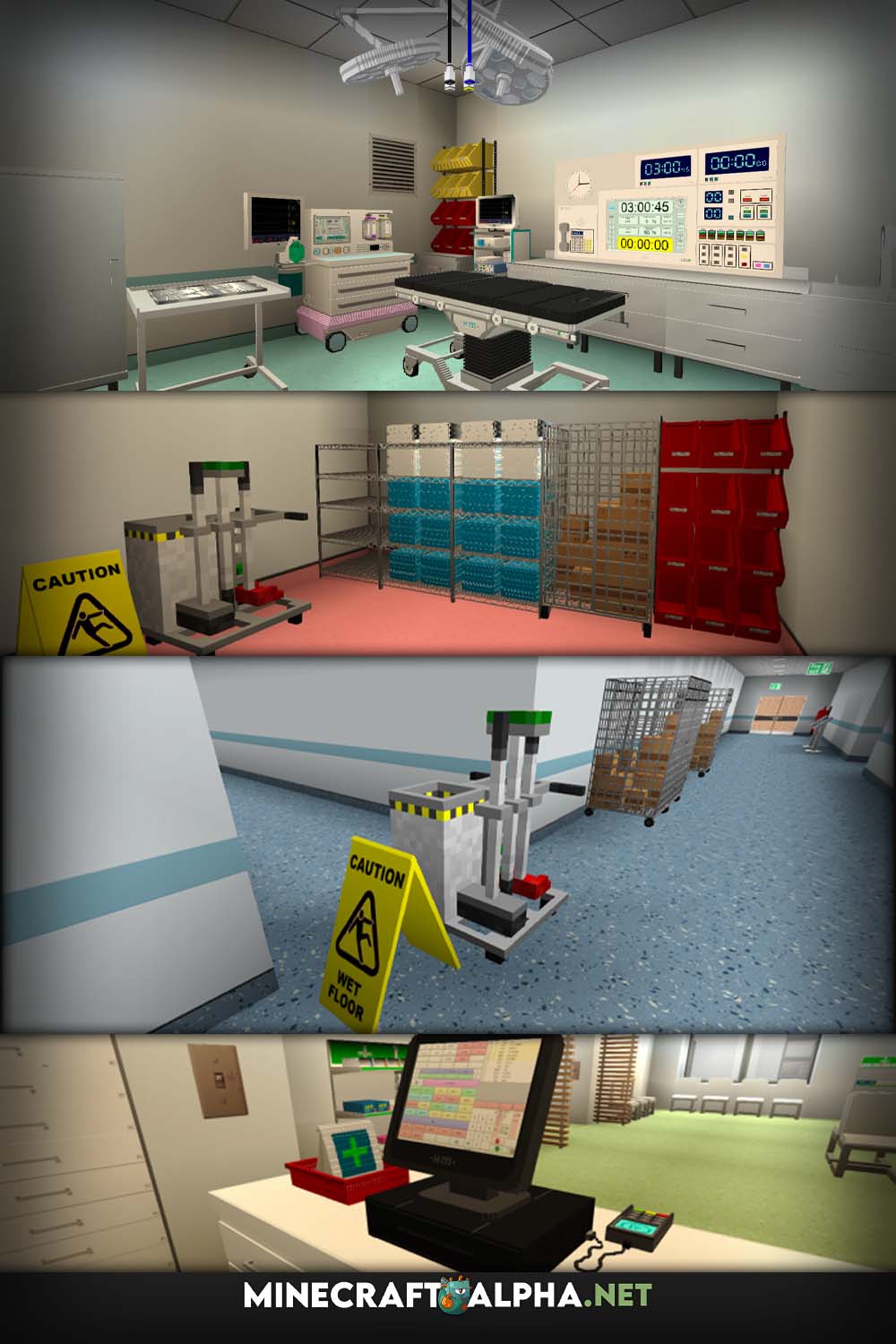 The Hospital Mod [1.19.2, 1.18.2, 1.12.2] (Pharmacy Furnitures Pack for Minecraft)