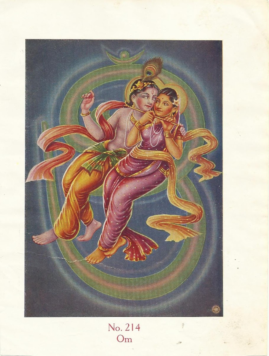 Radha and Krishna  - Vintage Art Print