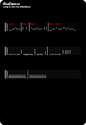 Jump in the fire tablaturas guitarra