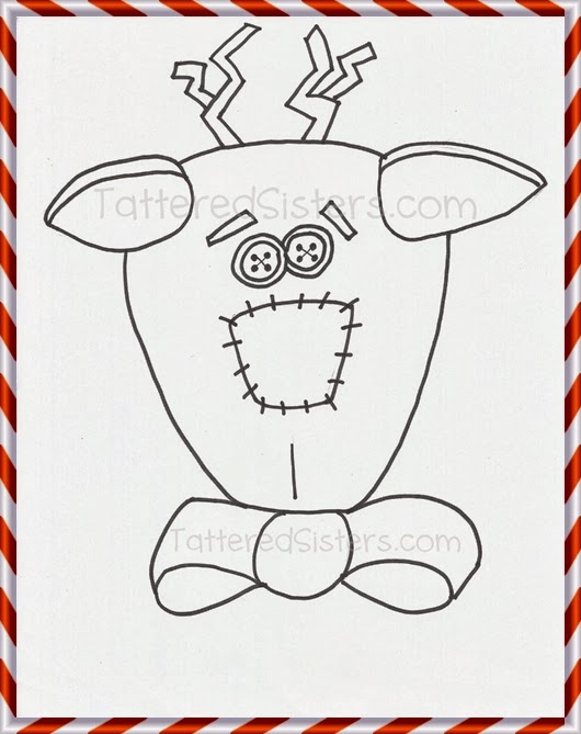 Reindeer Doodle Freebie Pattern