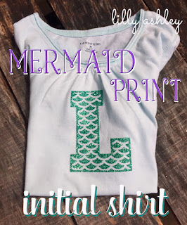 mermaid print letter svg set