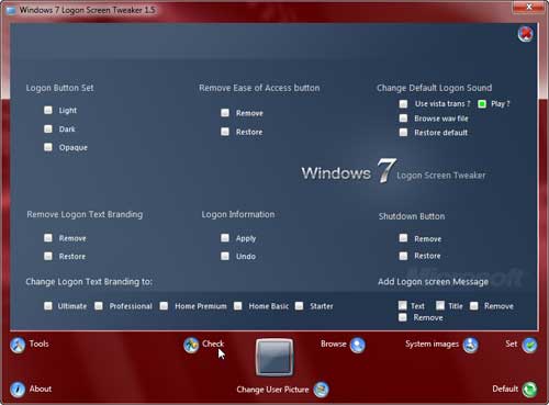 Windows 7 Logon Tweaker