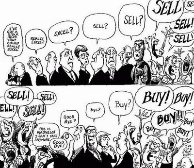stock market. stock market crash cartoon