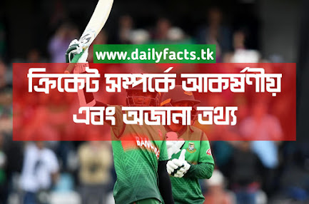 ক্রিকেট সম্পর্কে আকর্ষণীয় এবং অজানা তথ্য