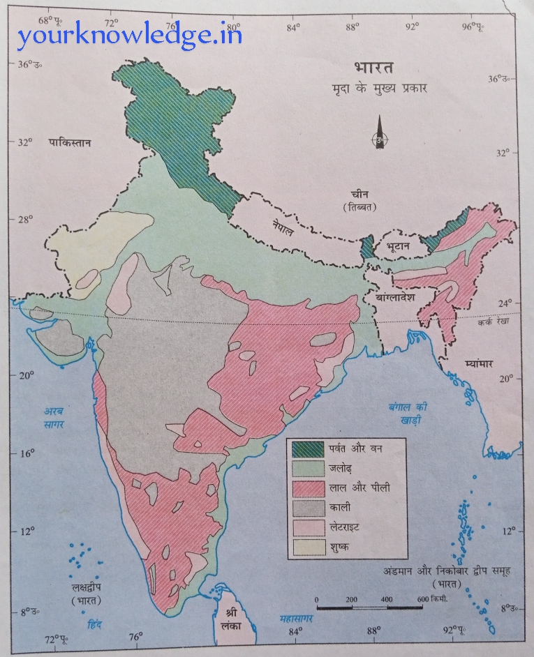 भारत मे मृदा के प्रकार classification of soil in India