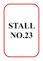 Stall number 23 signage
