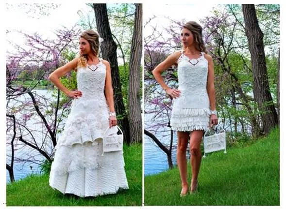 Toilet Paper Bridal Gowns