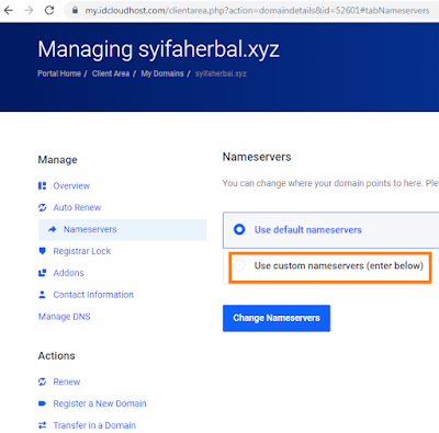 Cara Mendaftarkan Domain TLD IDCloudhost Ke Hosting Gratis Cloudflare