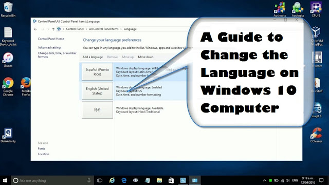 A Guide to Change the Language on Windows 10 Computer