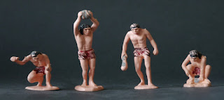 Cave Man; Cavemen; Chinese Figures; Hong Kong Copies; Hong Kong Piracy; Hong Kong Plastic Toy; Made in China; Made in Hong Kong; Marx Cavemen; Marx Figures; Old Plastic Toys; Plastic Toy Figures; Small Scale World; smallscaleworld.blogspot.com; Unknown Cavemen; Unknown Toy Figures; Unknown Toy Figurines; Vintage Plastic Figures;