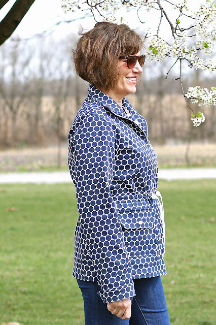 Style Maker Fabrics Spring 2017 tour - rayon challis blouse in McCall's 7542 and Polka Dot Twill  Lone Tree Jacket