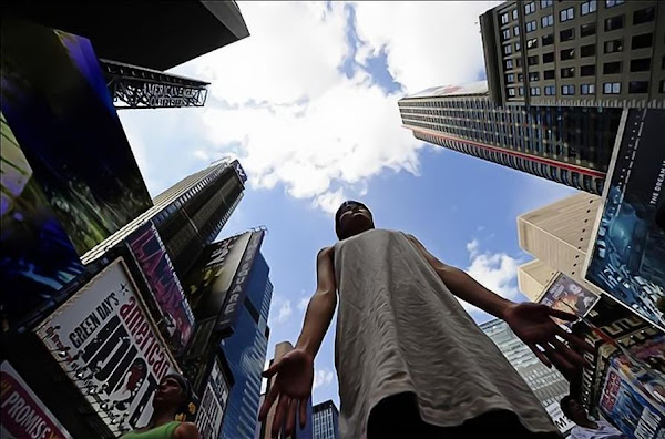 Yoga at times Square NewYork Images