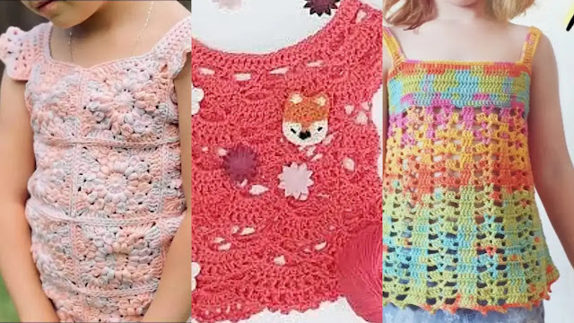 3 BLUSITAS DE NIÑA A CROCHET totalmente adorables 🌸