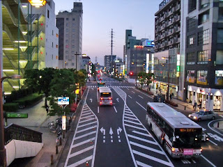 street in the evening