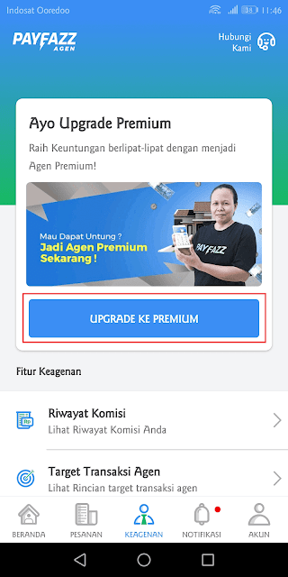 pilih upgrade ke premium