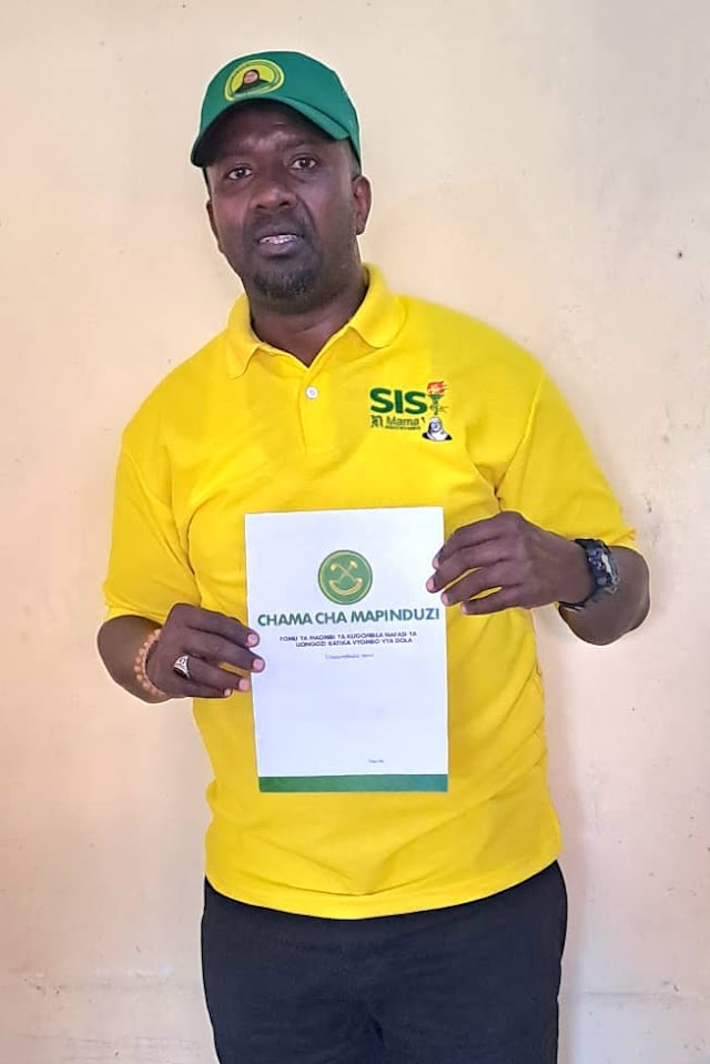 AHMED MISANGA  ARUDISHA FORM YA UBUNGE JIMBO YA SINGIDA MAGHARIBI