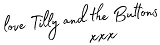 Handwritten script which says "love Tilly and the Buttons xxx"