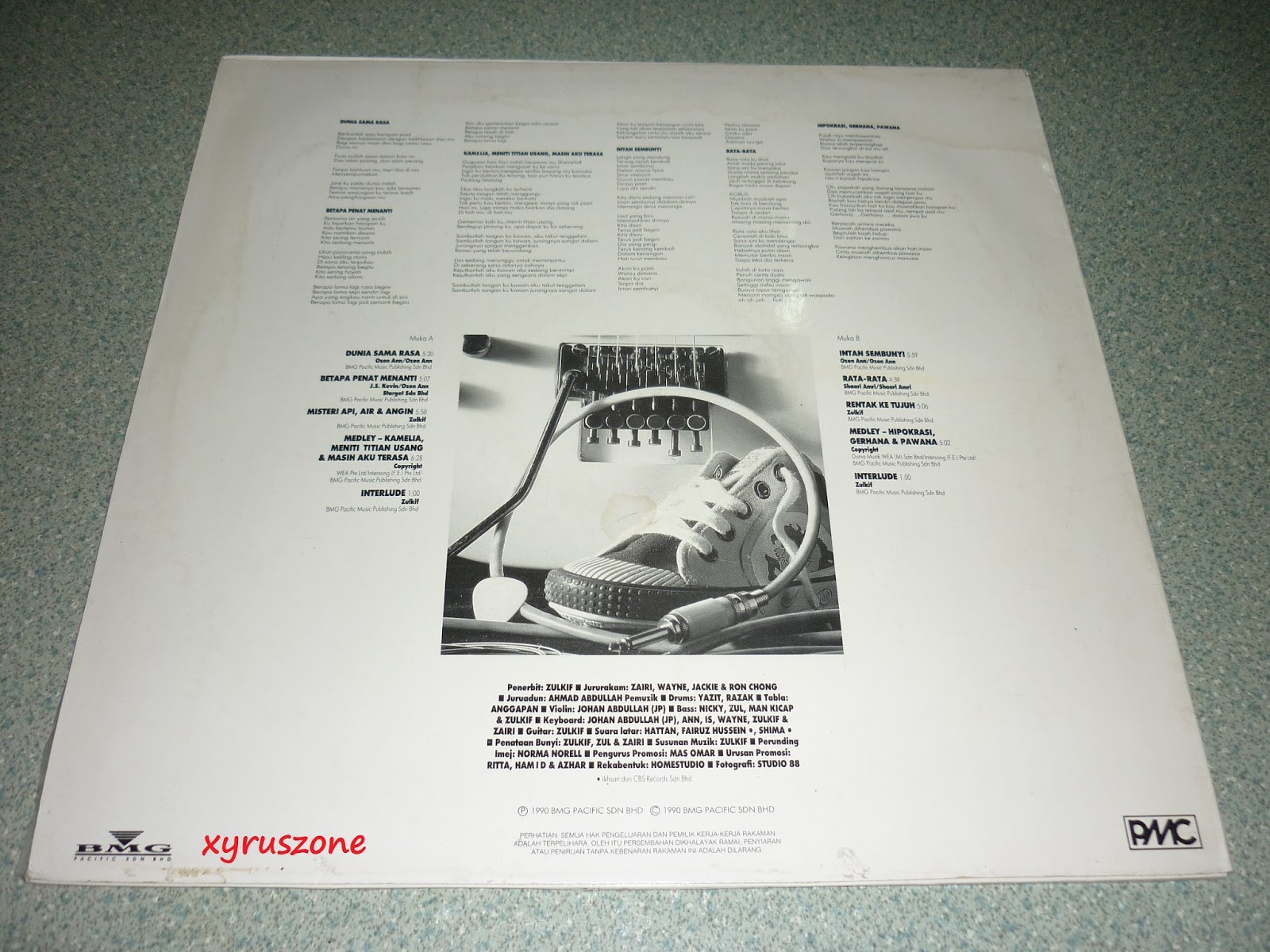 Xyrus Zone: Zulkif - Misteri Api,Air & Angin Vinyl (1990)