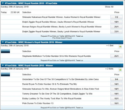 William Hill's Royal Rumble 2018 Specials