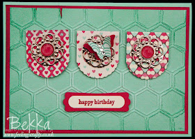 Hearts a Flutter Card Making Class Card by Stampin' Up! Demonstrator Bekka Prideaux - if you can get to one of her classes you will have a lot of fun!
