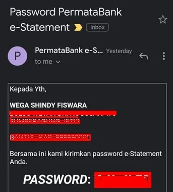 Password E-Statement Bank Permata