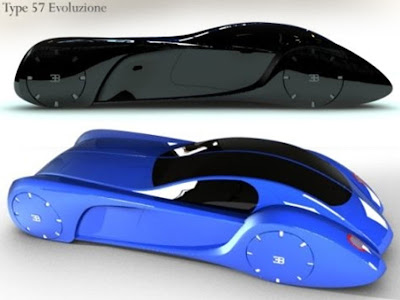 motorcycles-cars Bugatti Sports Car Abstraction Type 57 Evoluzione