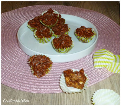 image Roses des sables : beurre de cacahuètes et chocolat 