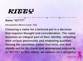 meaning of the name "KITTY"