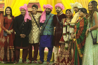 Dinesh Lal Yadav 'Nirahua', Amrapali Dubey and Bigg Boss 10 Contestants and at Bhojpuri Actress Monalisa & Vikrant Singh Wedding in Bigg Boss 10 House.