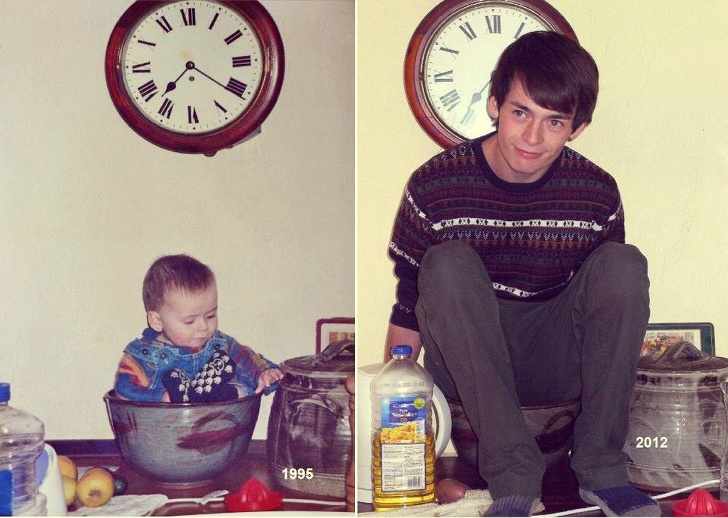 25 Funny Recreations Of Childhood Photos