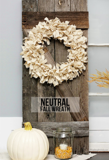 neutral fall wreath Scrap Wreath