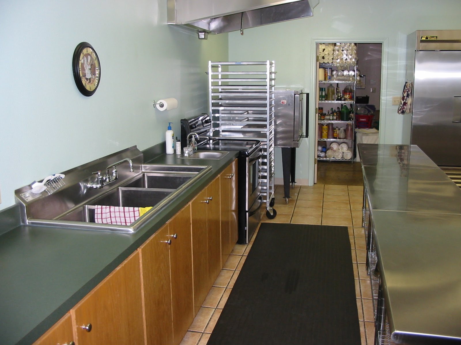 the kitchen layout.