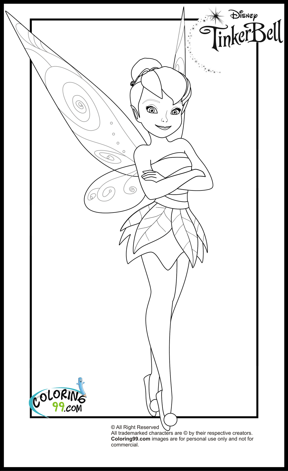Download Tinkerbell Coloring Pages | Team colors