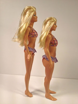 The proportions of Barbie compared to those of an average girl of 19 years, barbie doll
