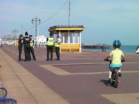 many police officers on southsea promenade police search teams southsea seafront