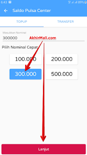 Masukkan nominal yang akan dibeli atau bisa menggunakan pilihan nominal cepat