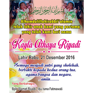 Desain Banner Tasyukuran Bayi Corel Draw