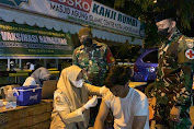 Babinsa Kodim 0103/Aut Himbau Warga Untuk Ikut Serbuan Vaksinasi Ramadhan. 