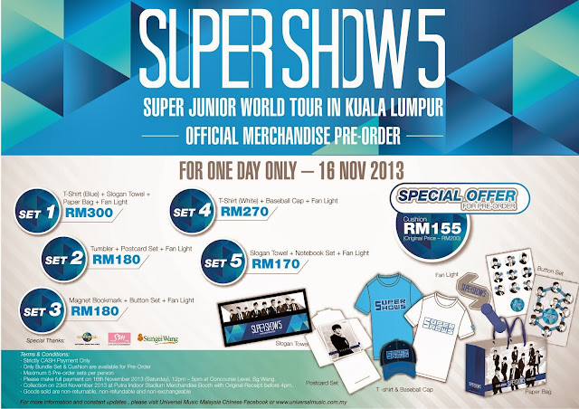 Super Junior Official Concert Merchandise Selling in Malaysia Pre-order now | <Super Junior ‘Super Show 5’ World Tour in Kuala Lumpur>