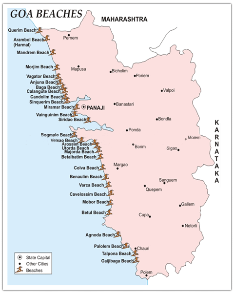 Political Map Of Goa. This is Goa.