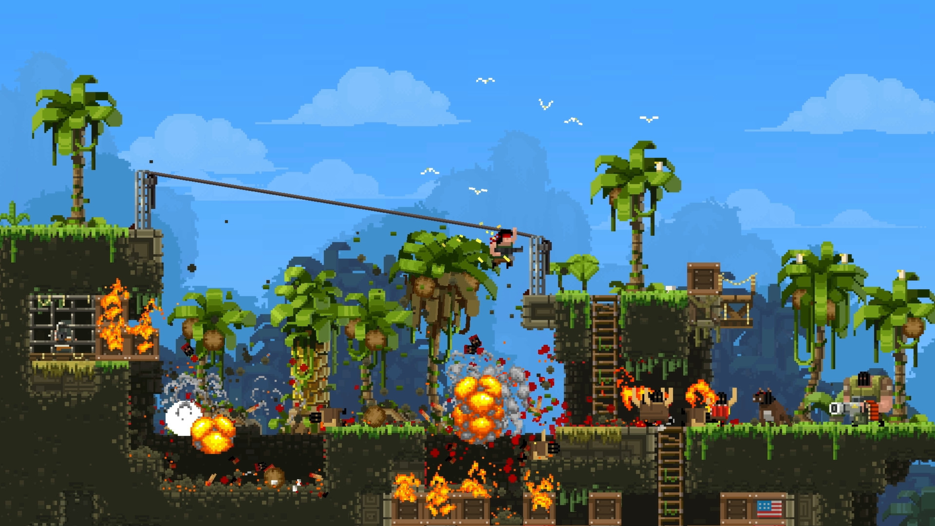 BroForce: el videojuego que explota al máximo la época dorada del cine de acción GenB