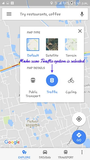 How to Enable Live Traffic on Google Maps