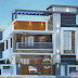 4 bedrooms 3200 sq. ft. modern duplex home design