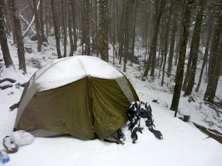 Camping in Snow