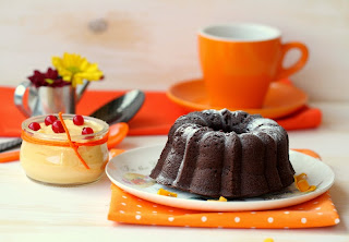 Bundt cake de xocolata i crema de taronja