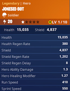 JONESEE-BOT legendary hero stats