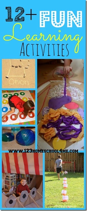 12+ Hands on FUN learning activities for homeschoolers