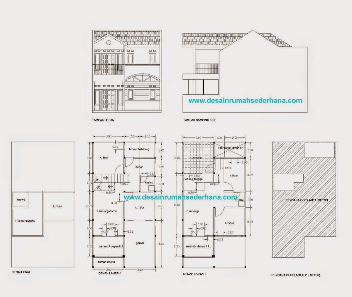 67 Desain  Rumah  Minimalis  2 Lantai Autocad  Desain  Rumah  